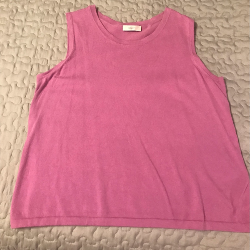 CJ Banks Purple/Pink Sleeveless Sweater